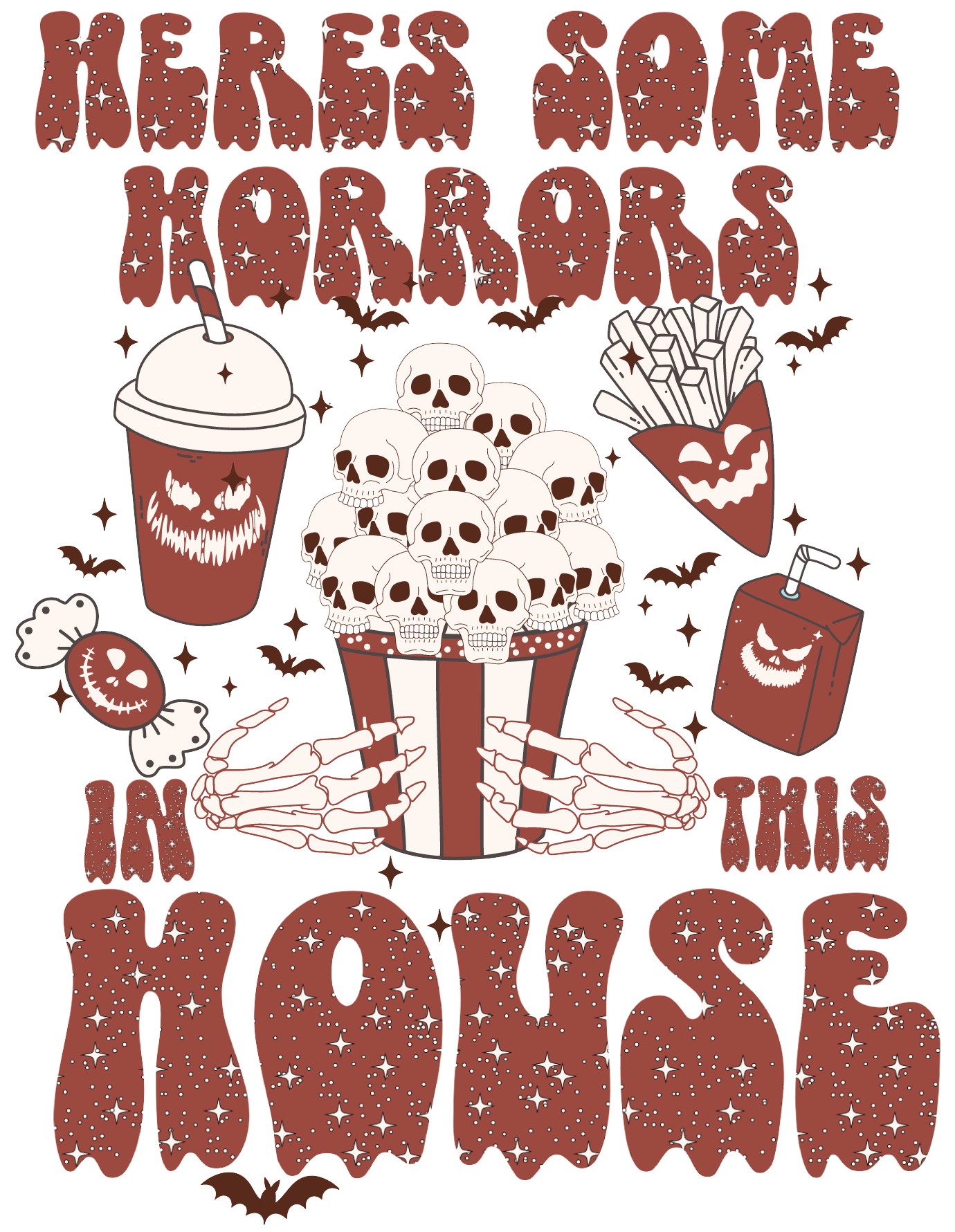 Halloween heat transfer, press and peel, no shirt