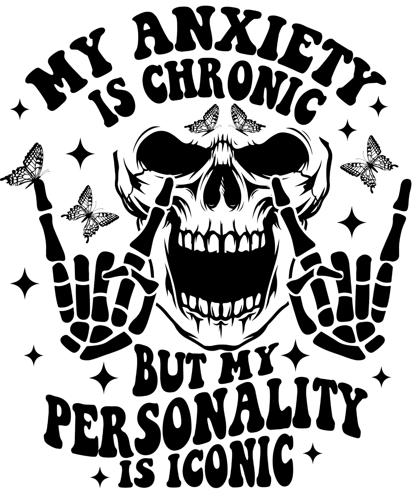 Sarcasm heat transfer, press and peel, no shirt
