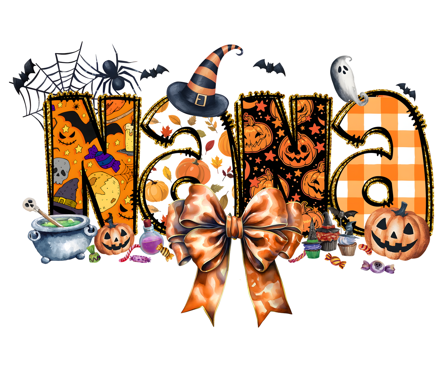 Nombres de Halloween, Transferencia de calor, prensa y despegado, Bricolaje, Diseño de camisetas