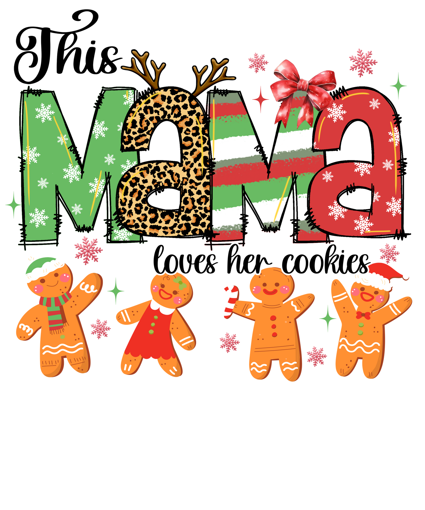 Transferencia de calor, Mamá Navidad personalizada, prensa y despega, hecho a pedido