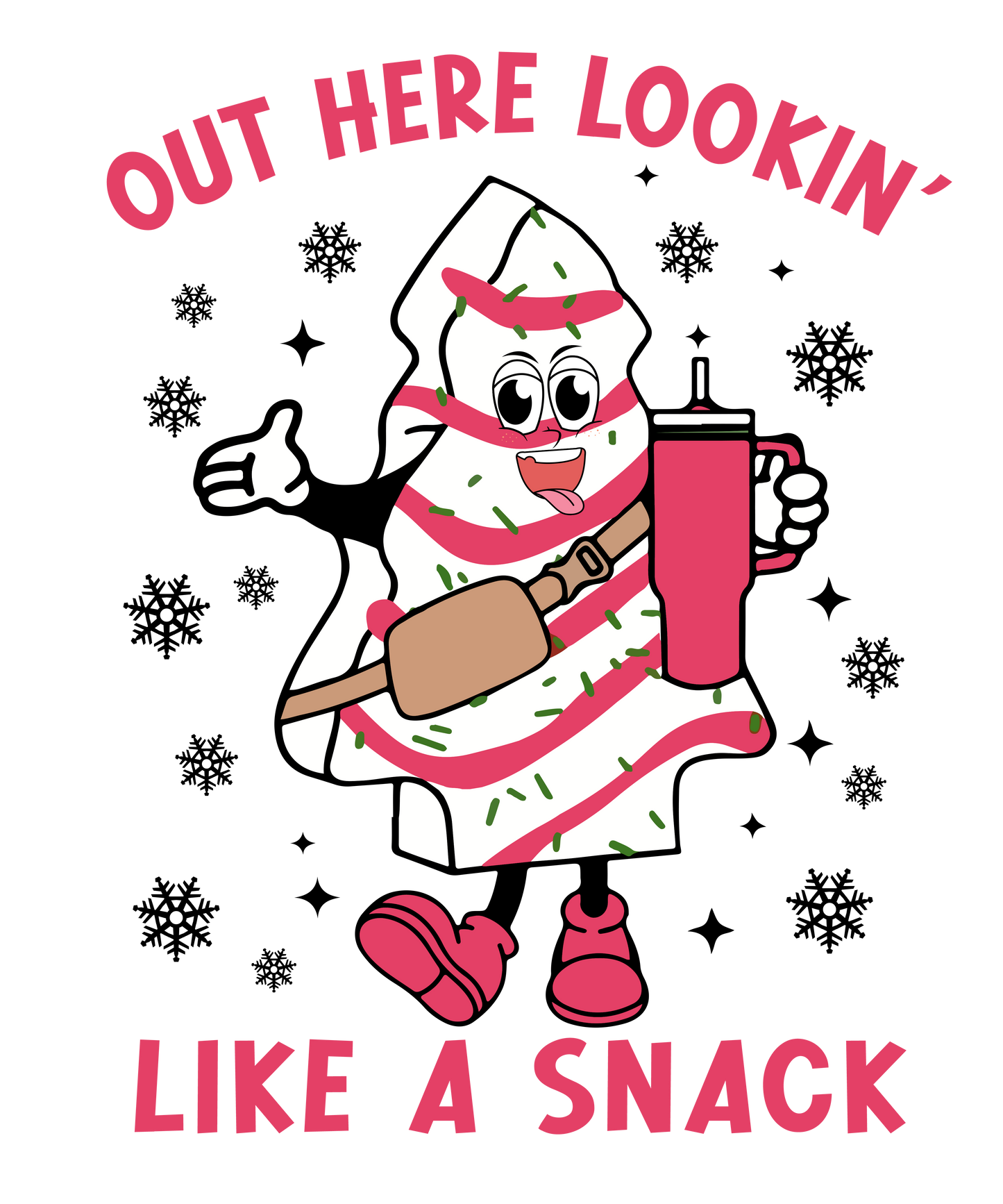 Pink Christmas, heat transfer, press and peel