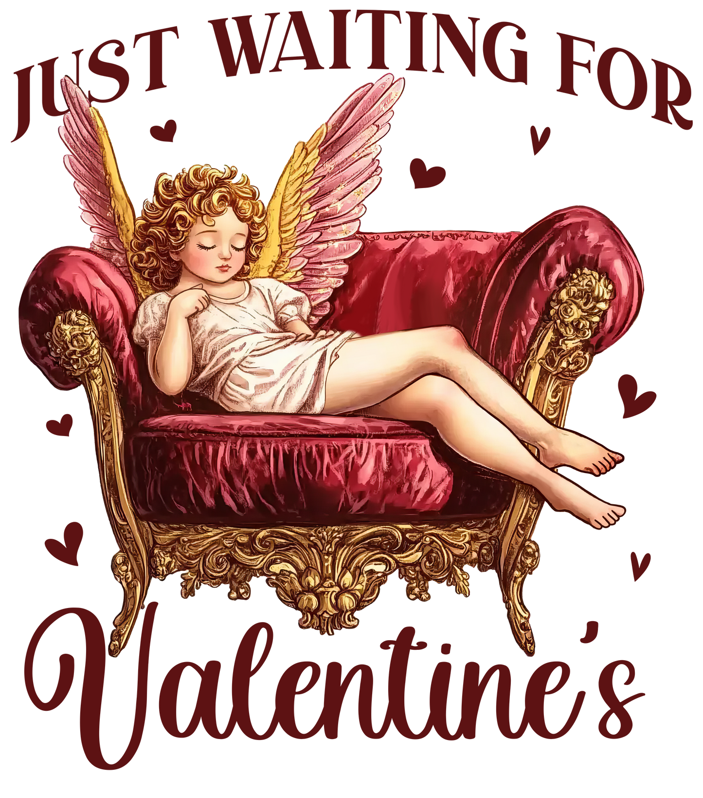 Cupid, Valentine, heat transfer, press and peel, no shirt, made to order
