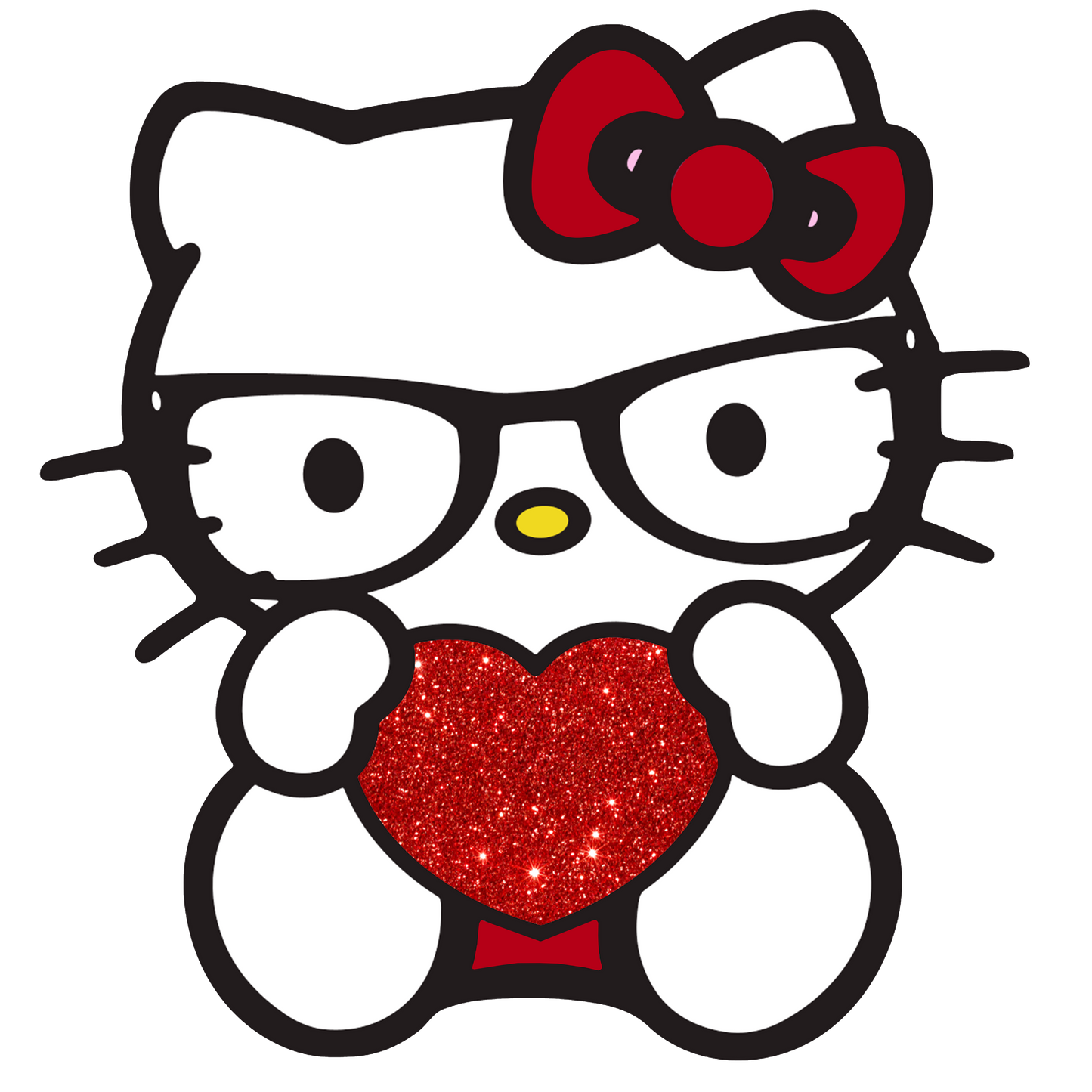 Kitty valentine, heat transfer, press and peel, no shirt, made to order