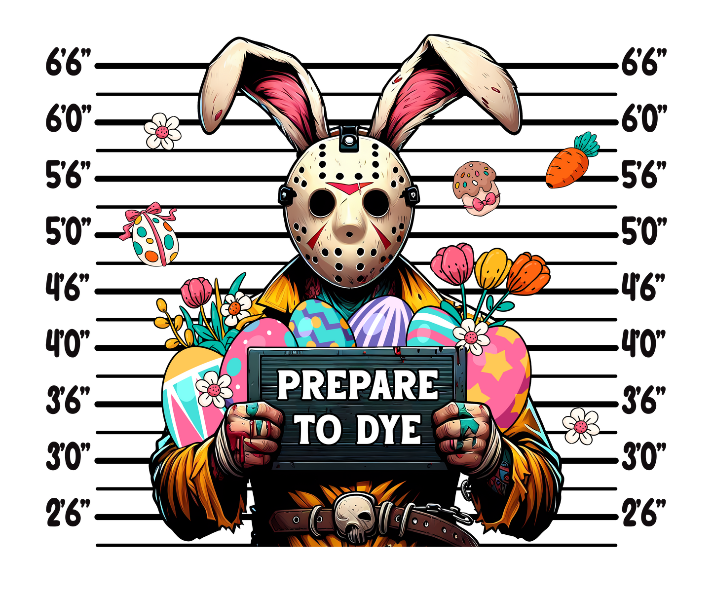 Horror, Easter, heat transfer, press and peel, no shirt, made to order