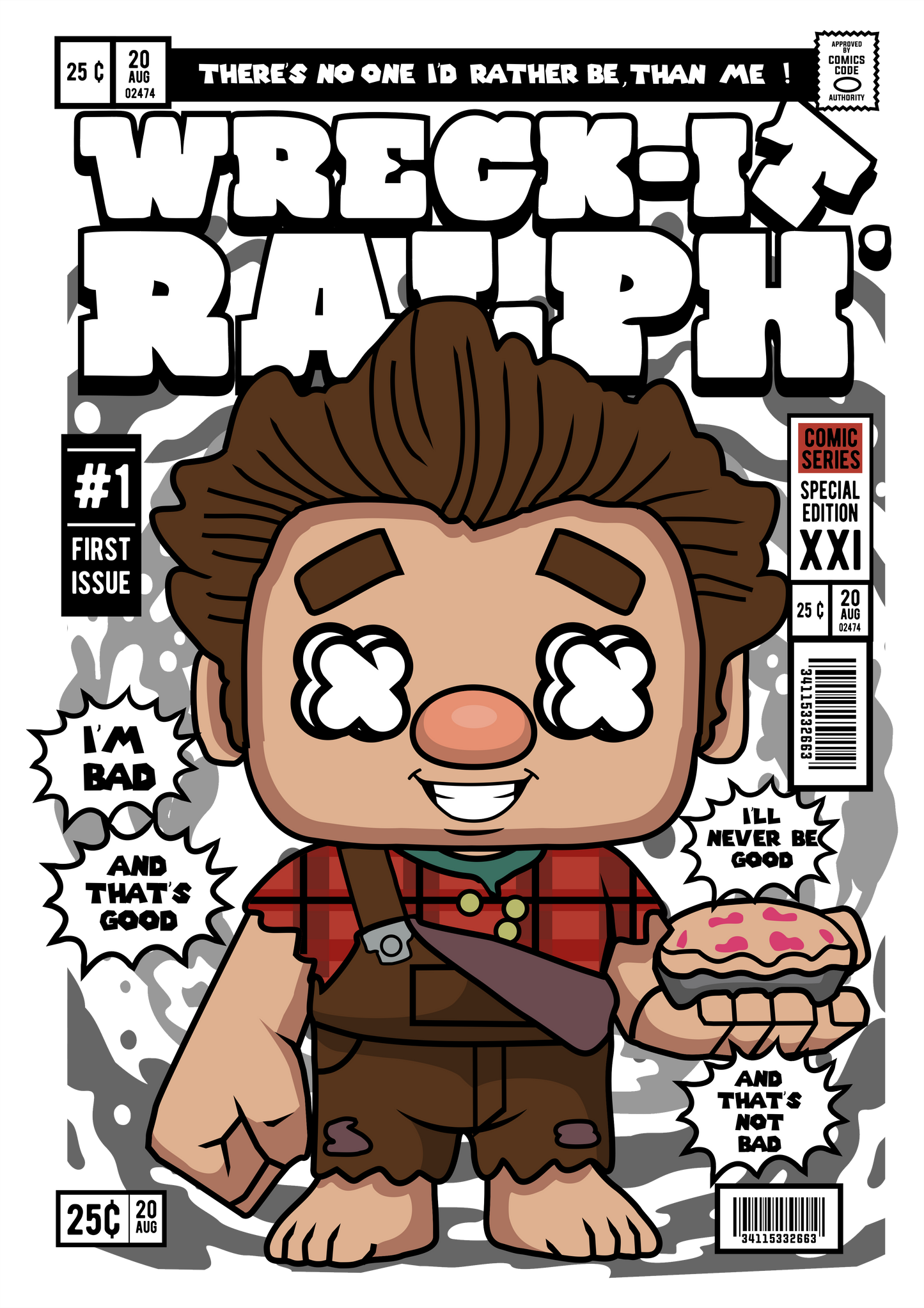 Wreck it, Funko, heat transfer, press and peel, no shirt, made to order
