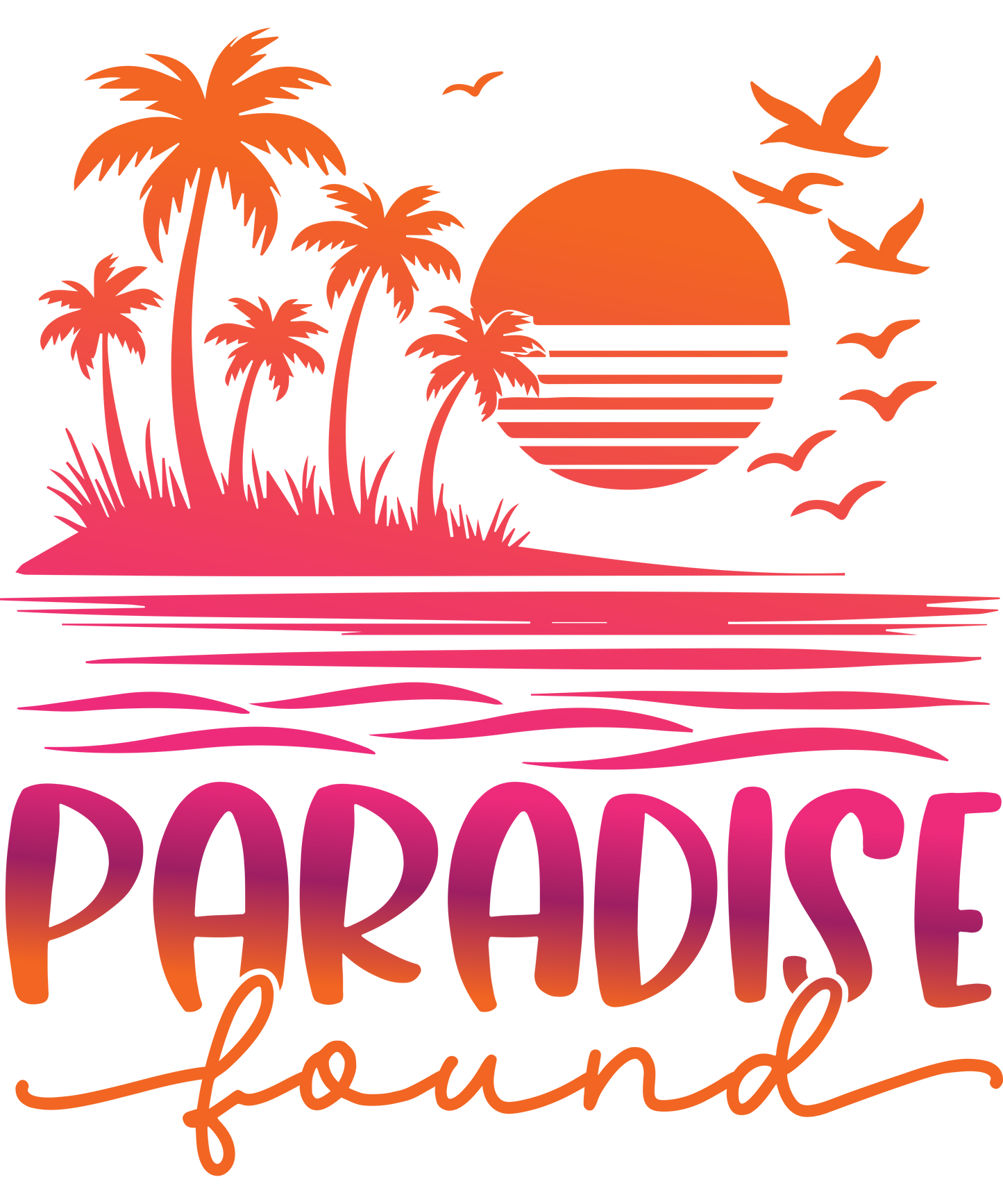 Beach, heat transfer, press and peel, no shirt, made to order