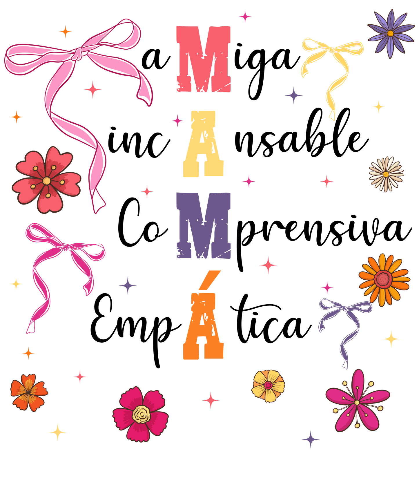 Mama, Pink and white, Bow, Press-ready, Transfer only, MTO