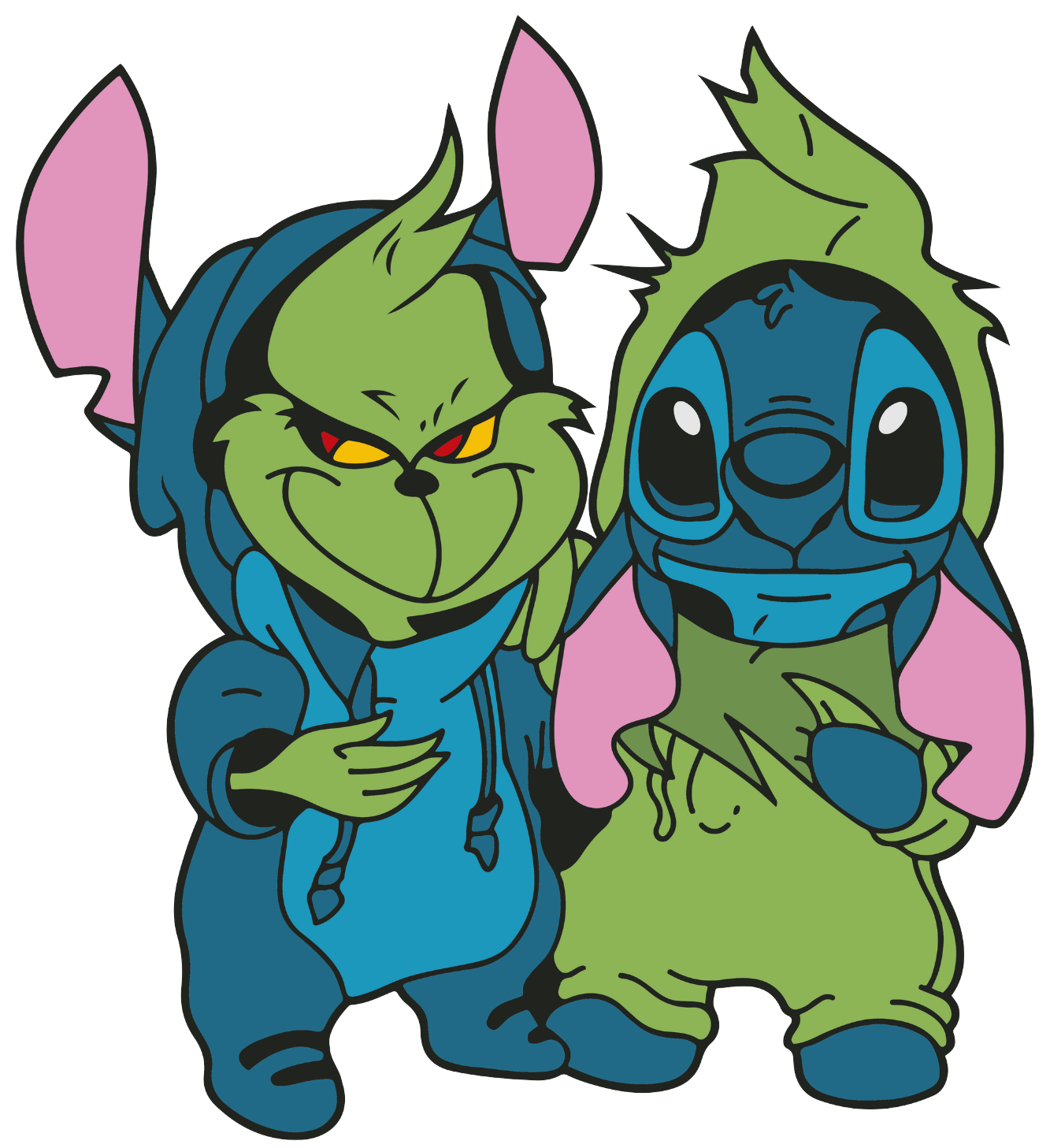 Monstruo verde y azul, personaje