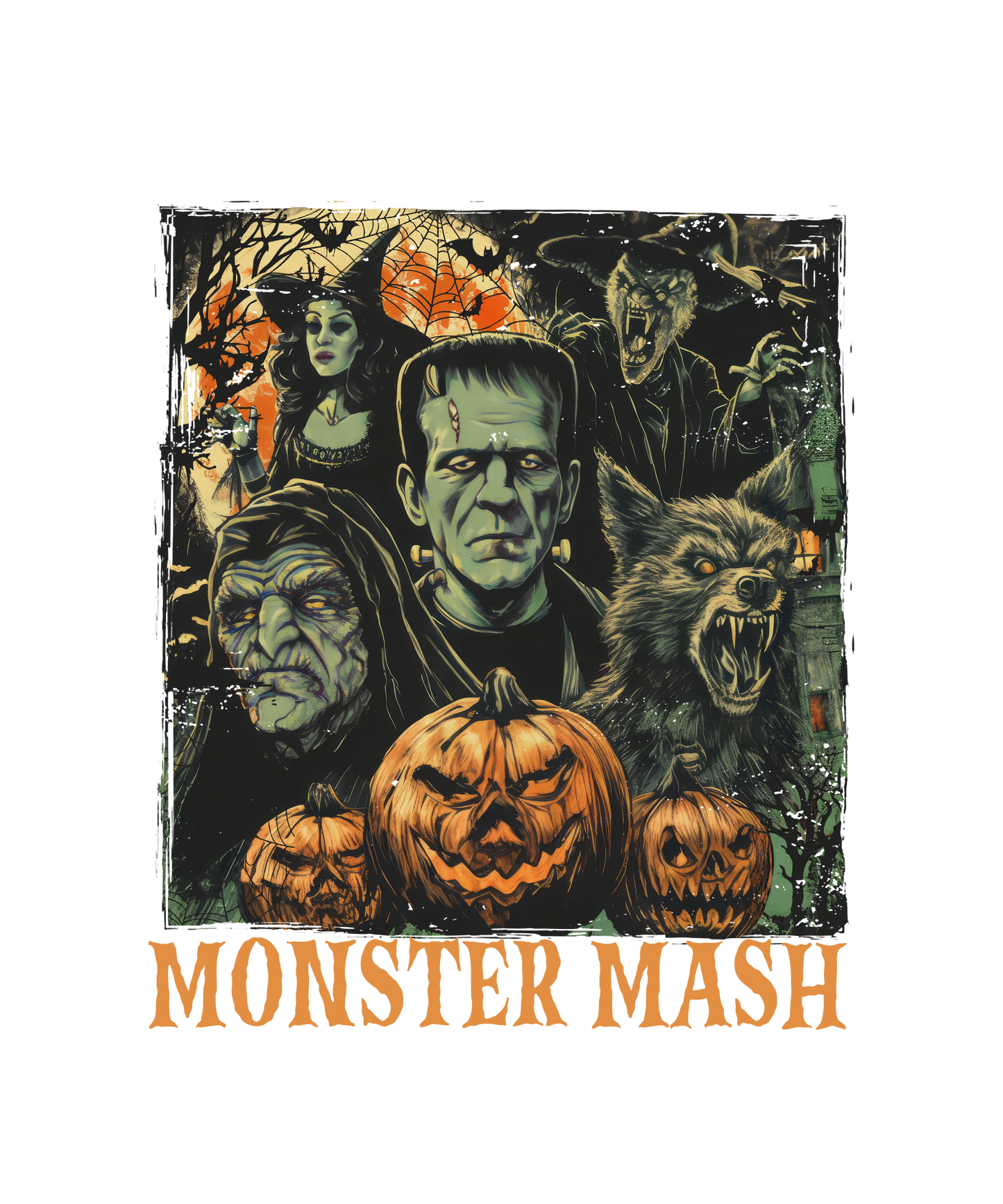 Monster Mash, Halloween, Press-ready, Transfer only, MTO