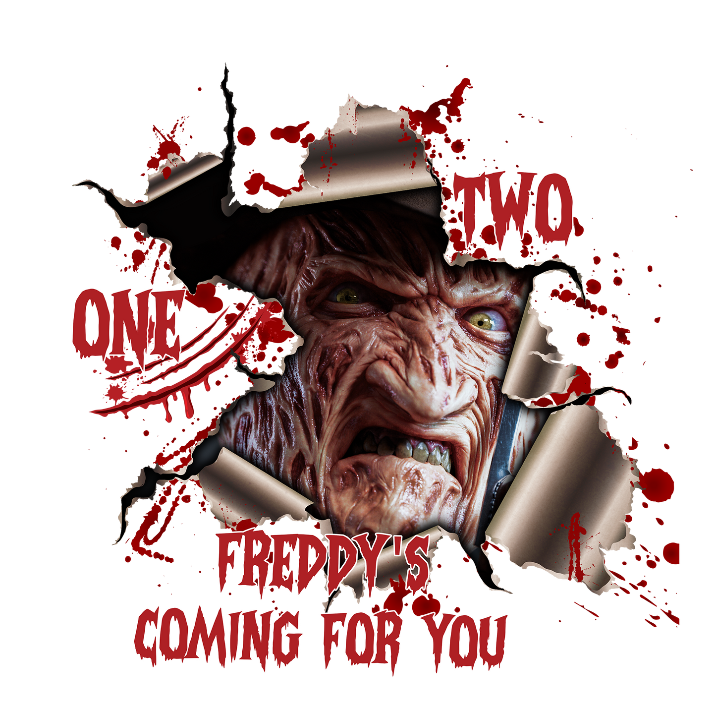 Freddy, horror, Halloween, Press-ready, Transfer only, MTO