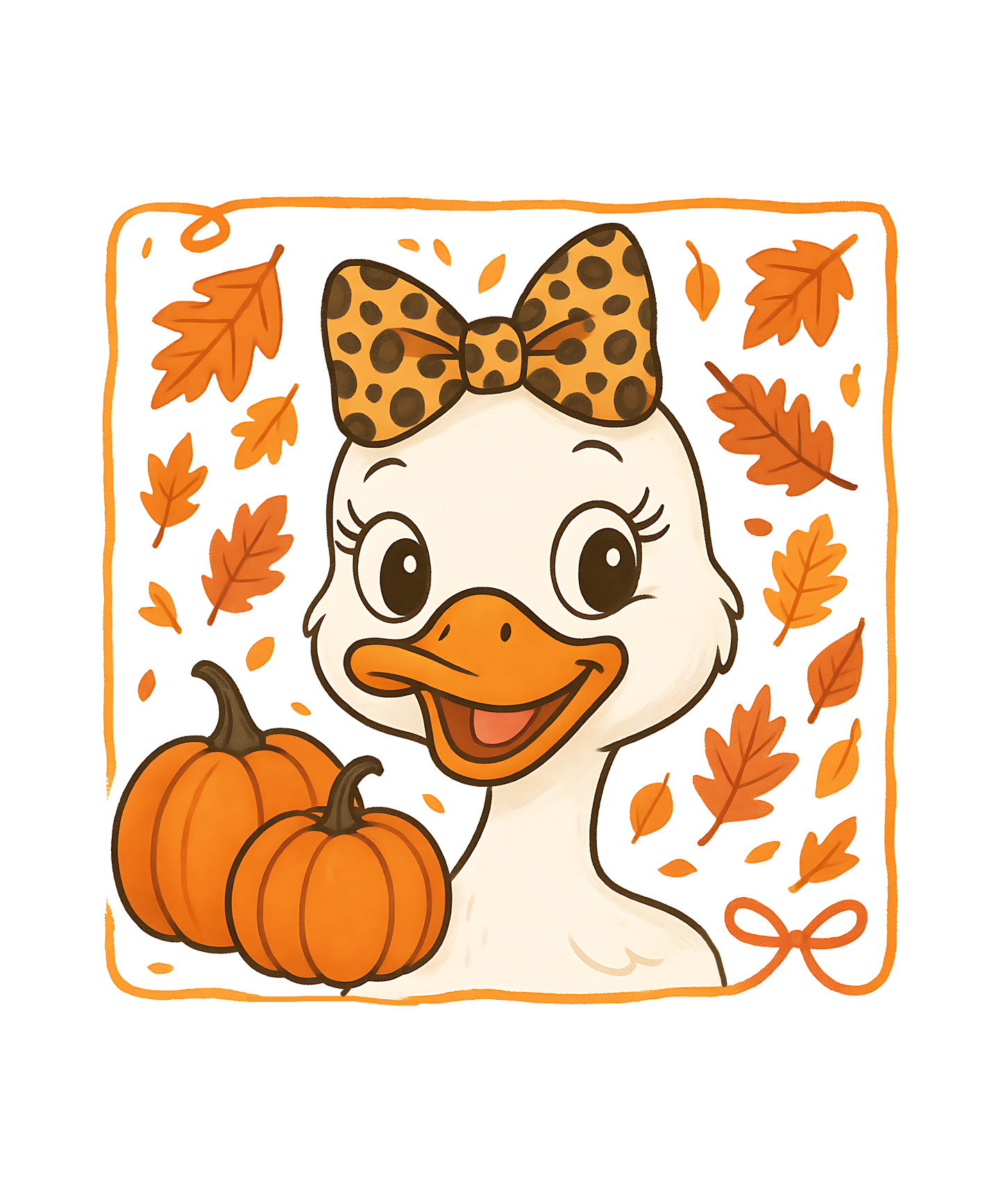 Duck pumpkin, Halloween, Press-ready, Transfer only, MTO