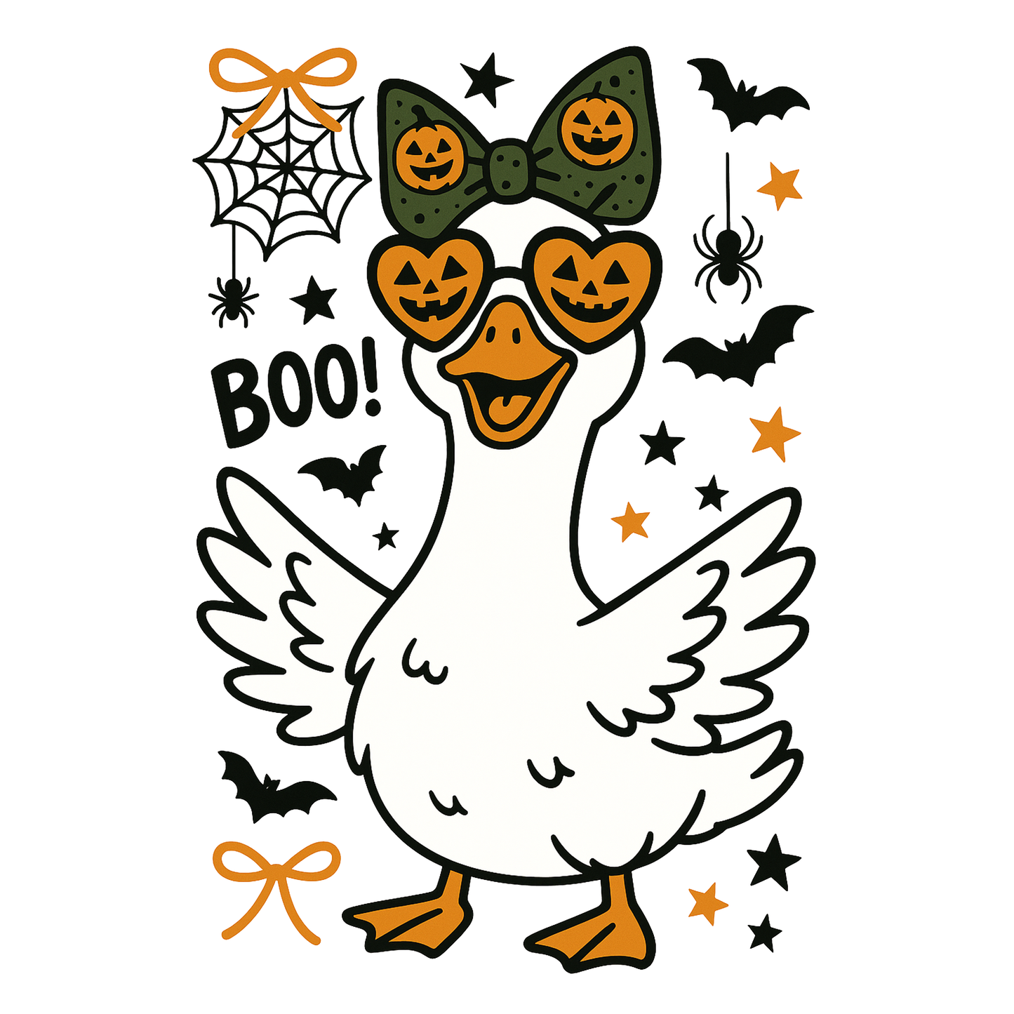 Cute ducky, Halloween, Press-ready, Transfer only, MTO