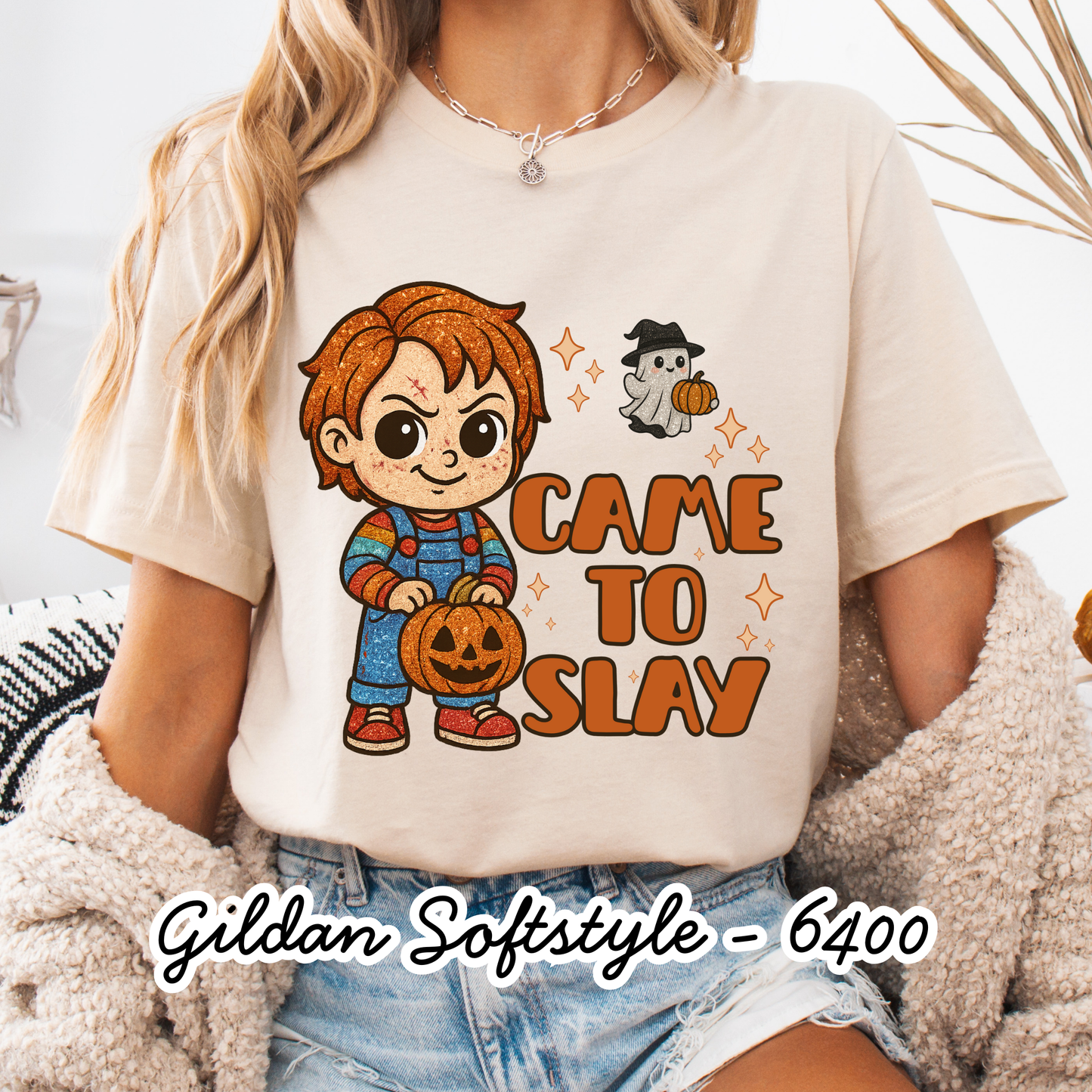 Came to slay chucky - Short Sleeve - Gildan Softstyle - Women's Printed Tee