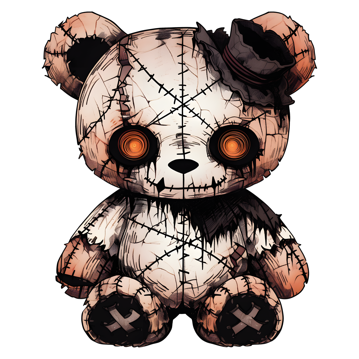 Halloween bear, Press-ready, Transfer only, MTO