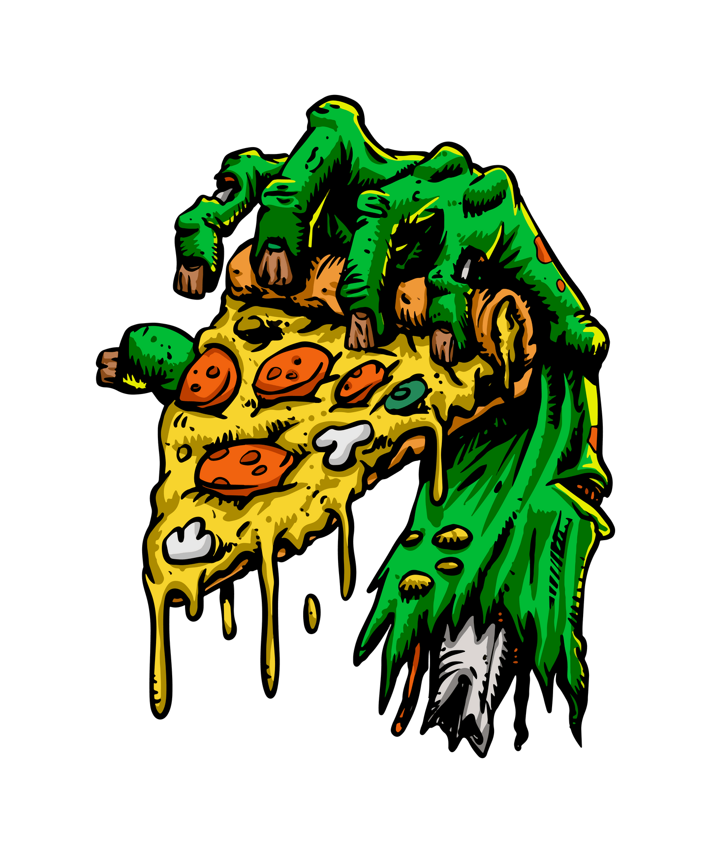 Zombie pizza, Press-ready, Transfer only, MTO