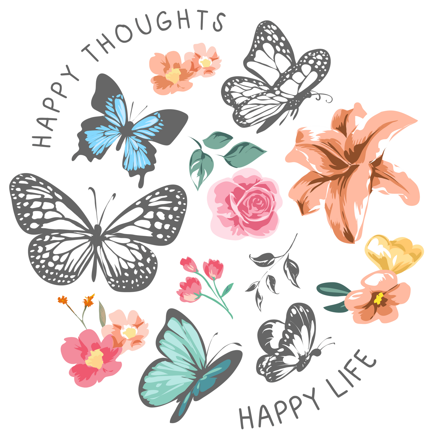 Happy thoughts, Press-ready, Transfer only, MTO