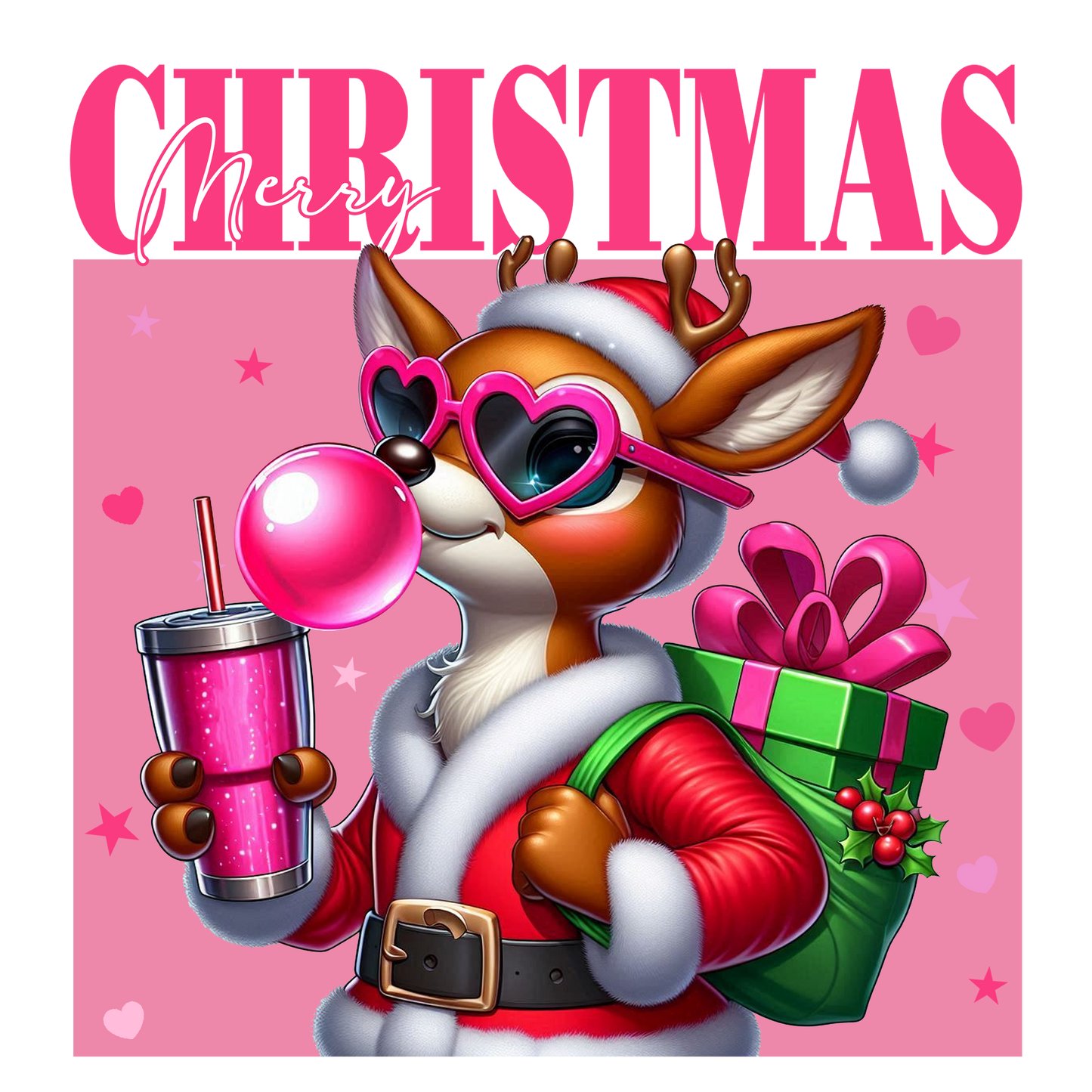 Reindeer, Christmas, Press-ready, Transfer only, MTO
