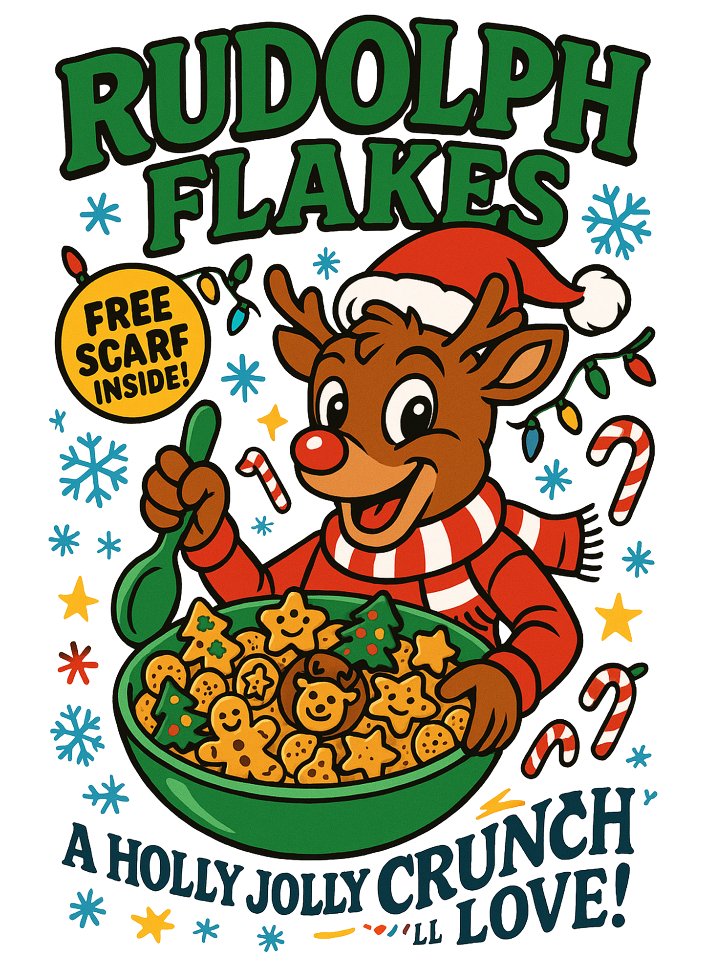 Rudolph flakes, Press-ready, Transfer only, MTO