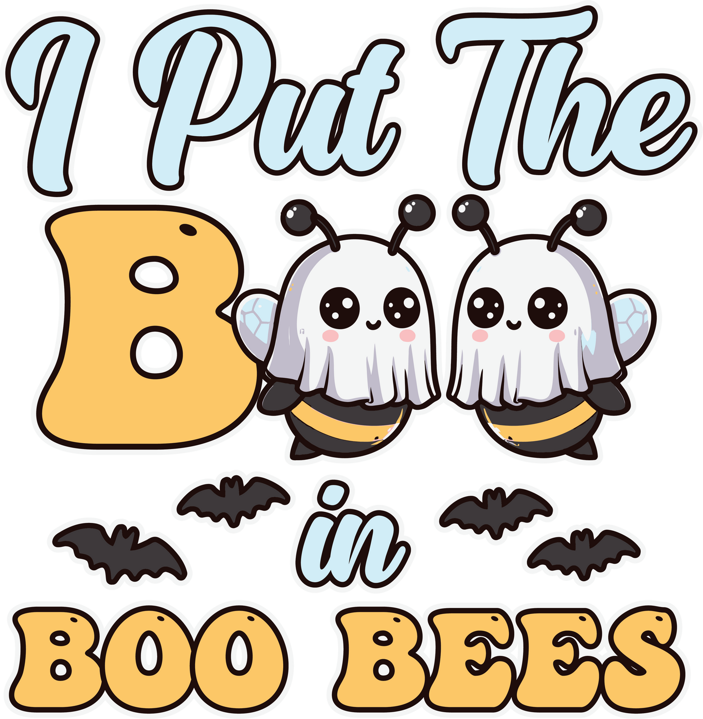 I put the boo in boo bees, Halloween, Press-ready, Transfer only, MTO