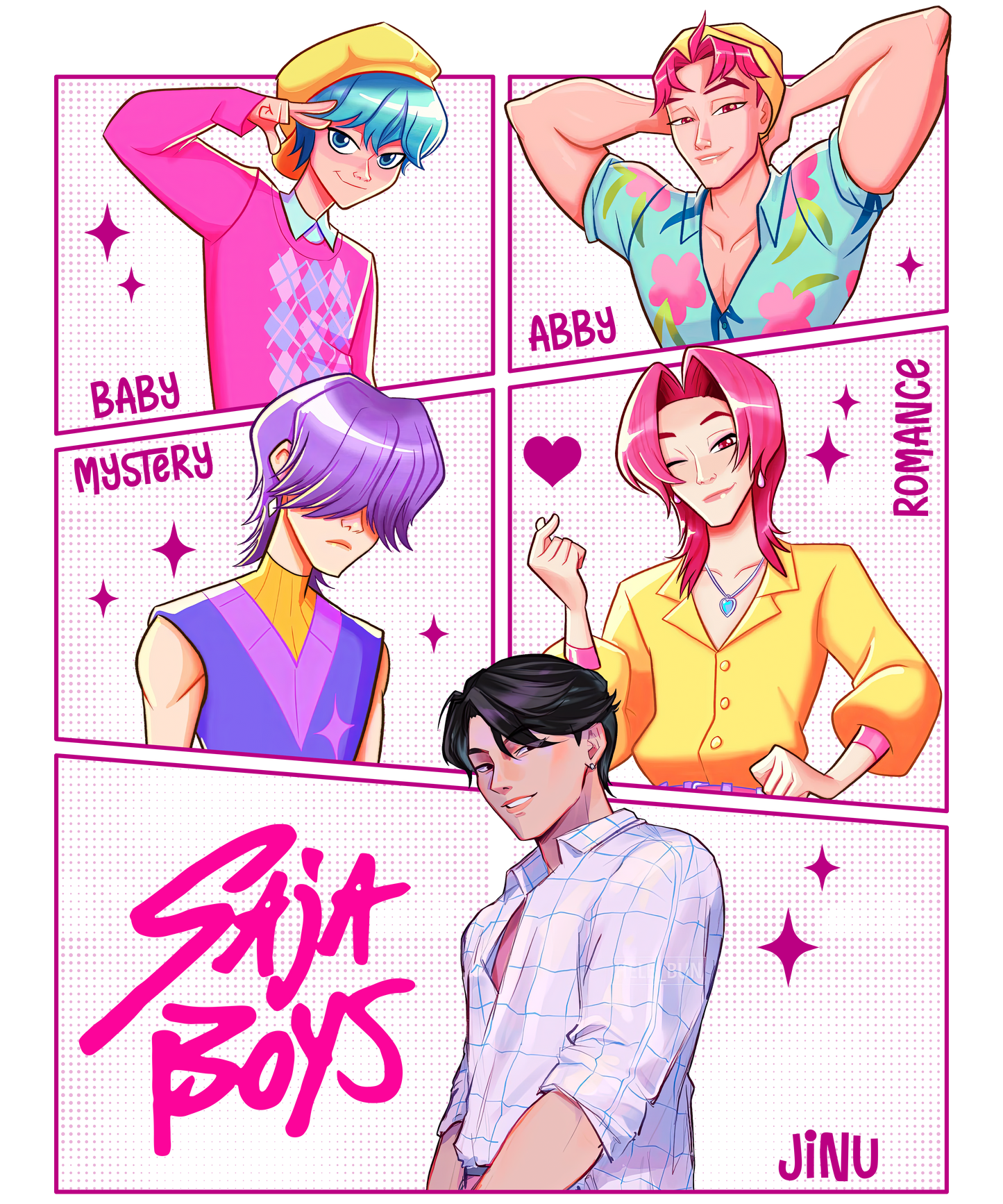 Pink Saja Boys, Huntrix, Press-ready, Transfer only, MTO
