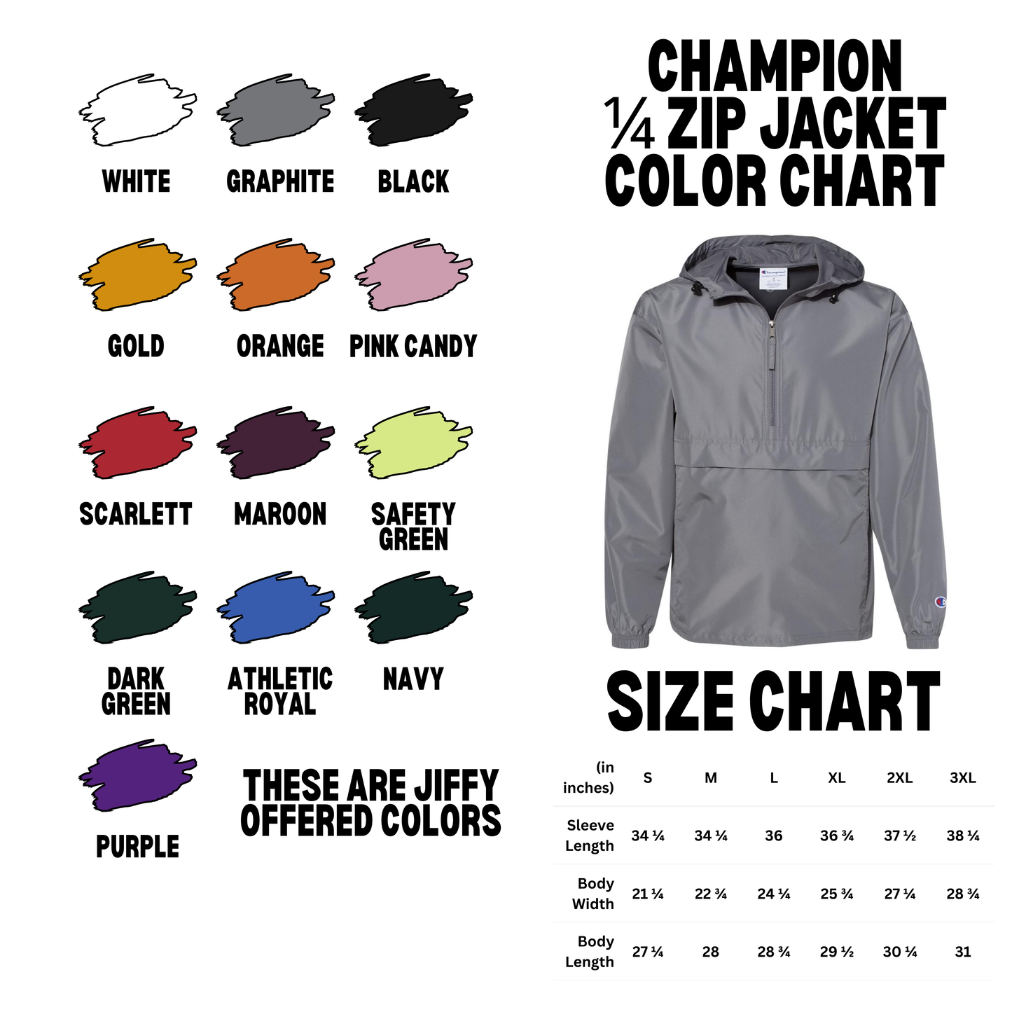 Custom 1/4 zip Jacket - Champion