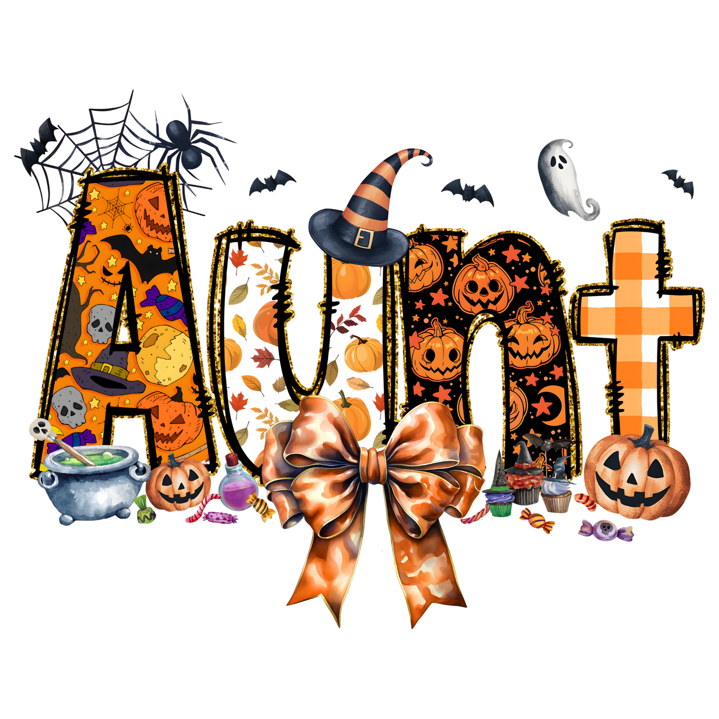 Nombres de Halloween, Transferencia de calor, prensa y despegado, Bricolaje, Diseño de camisetas
