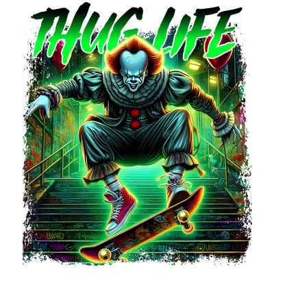 Thug life, clown, horror, Press-ready, Transfer only, MTO