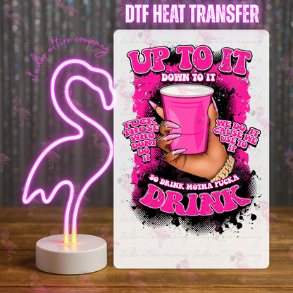 Pink women's hand, up to it, DTF Heat Transfer, Press and peel, Full color, Instant press, MTO