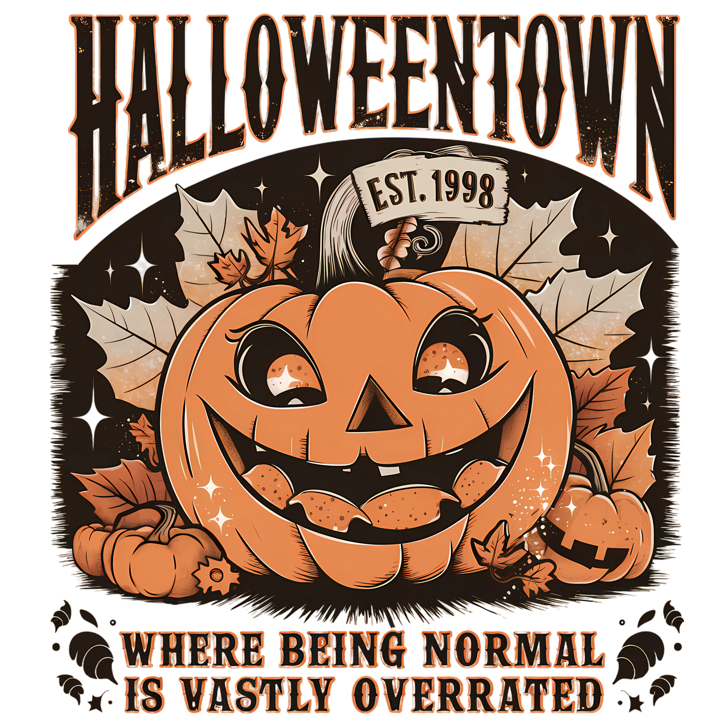 Transferencia térmica de Halloween, prensa y despega, sin camiseta 