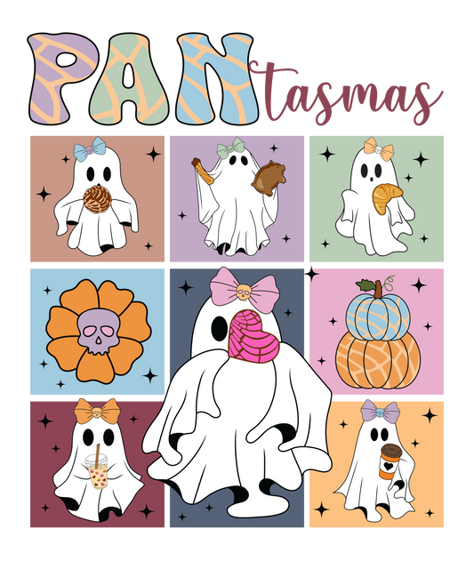 Ghosts heat transfer, press and peel, no shirt