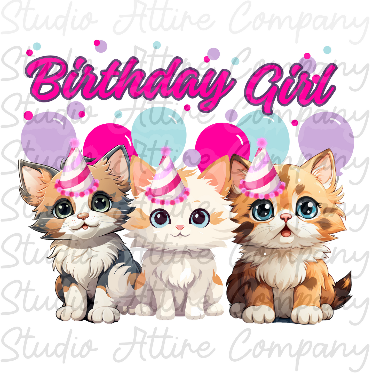 Birthday Girl - Kittens Ages 1 through 10 - Digital Download