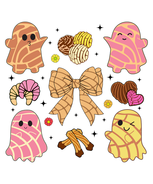 Ghosts heat transfer, press and peel, no shirt