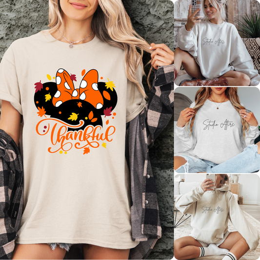 Character Thankful, Graphic Apparel - 1208