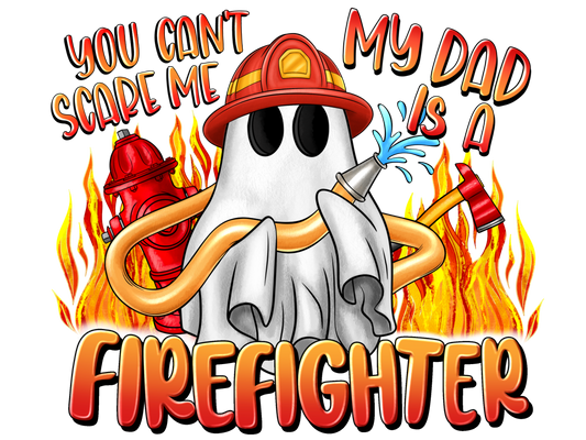 Firefighter heat transfer, press and peel, no shirt
