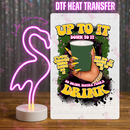 Green and yellow women's hand, up to it, DTF Heat Transfer, Press and peel, Full color, Instant press, MTO