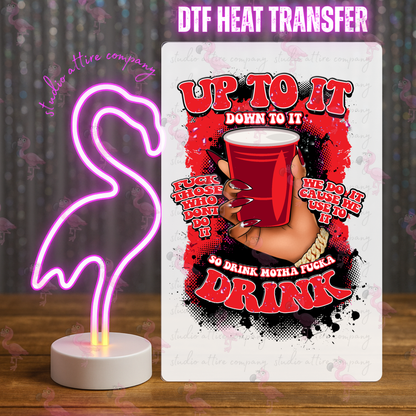 Red women's hand, up to it, DTF Heat Transfer, Press and peel, Full color, Instant press, MTO