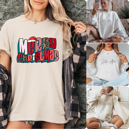 Merry Christmas pop art, Graphic Apparel - 127