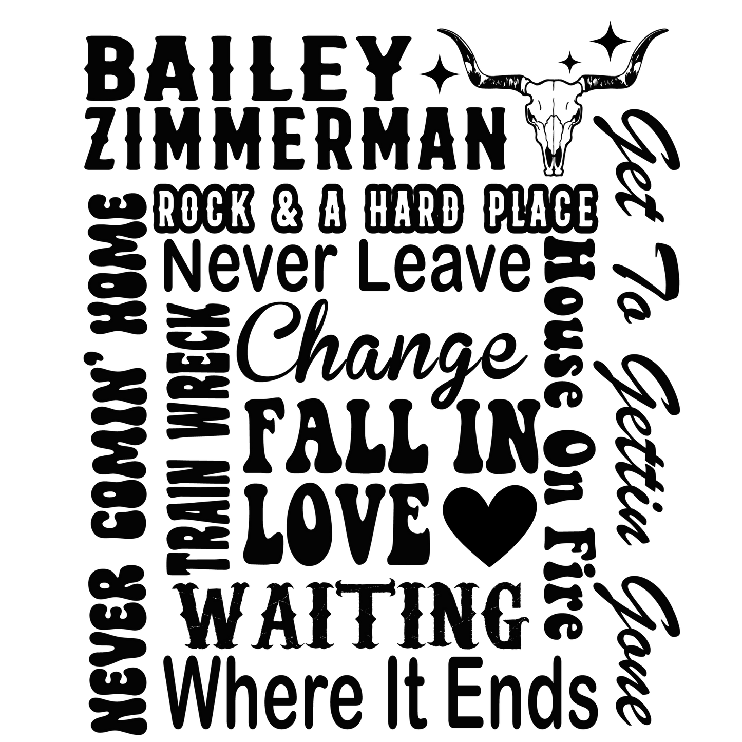Bailey heat transfer, press and peel, no shirt