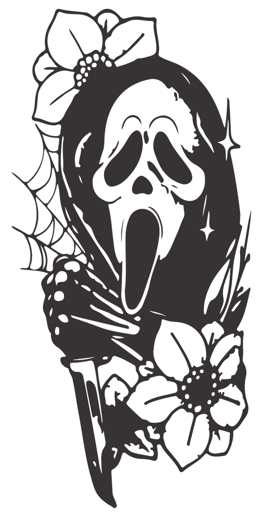 Scream heat transfer, press and peel, no shirt