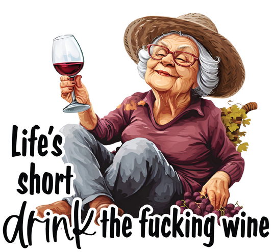 Granny heat transfer, press and peel, no shirt