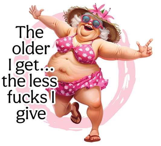 Granny heat transfer, press and peel, no shirt