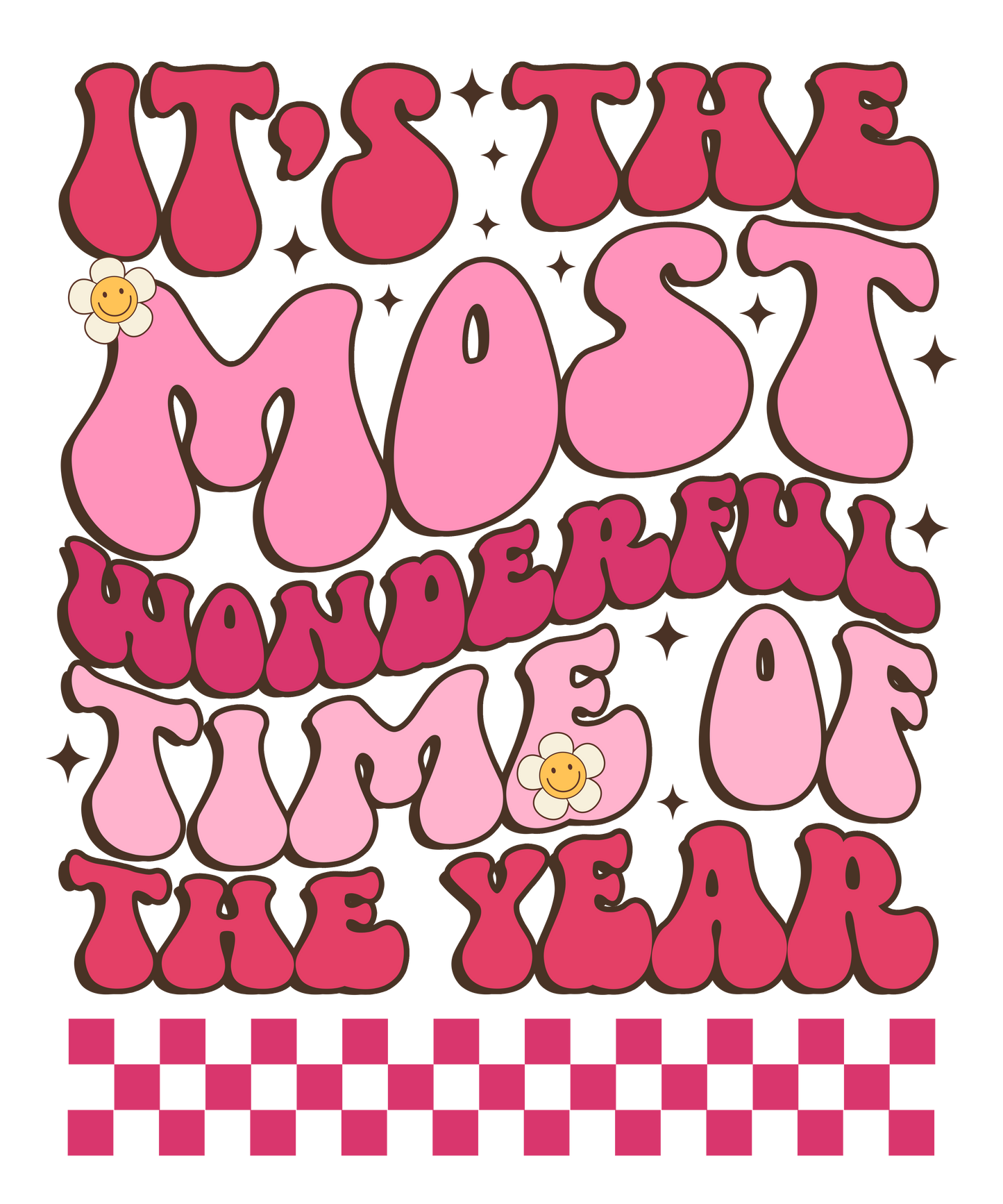 Pink Christmas, heat transfer, press and peel