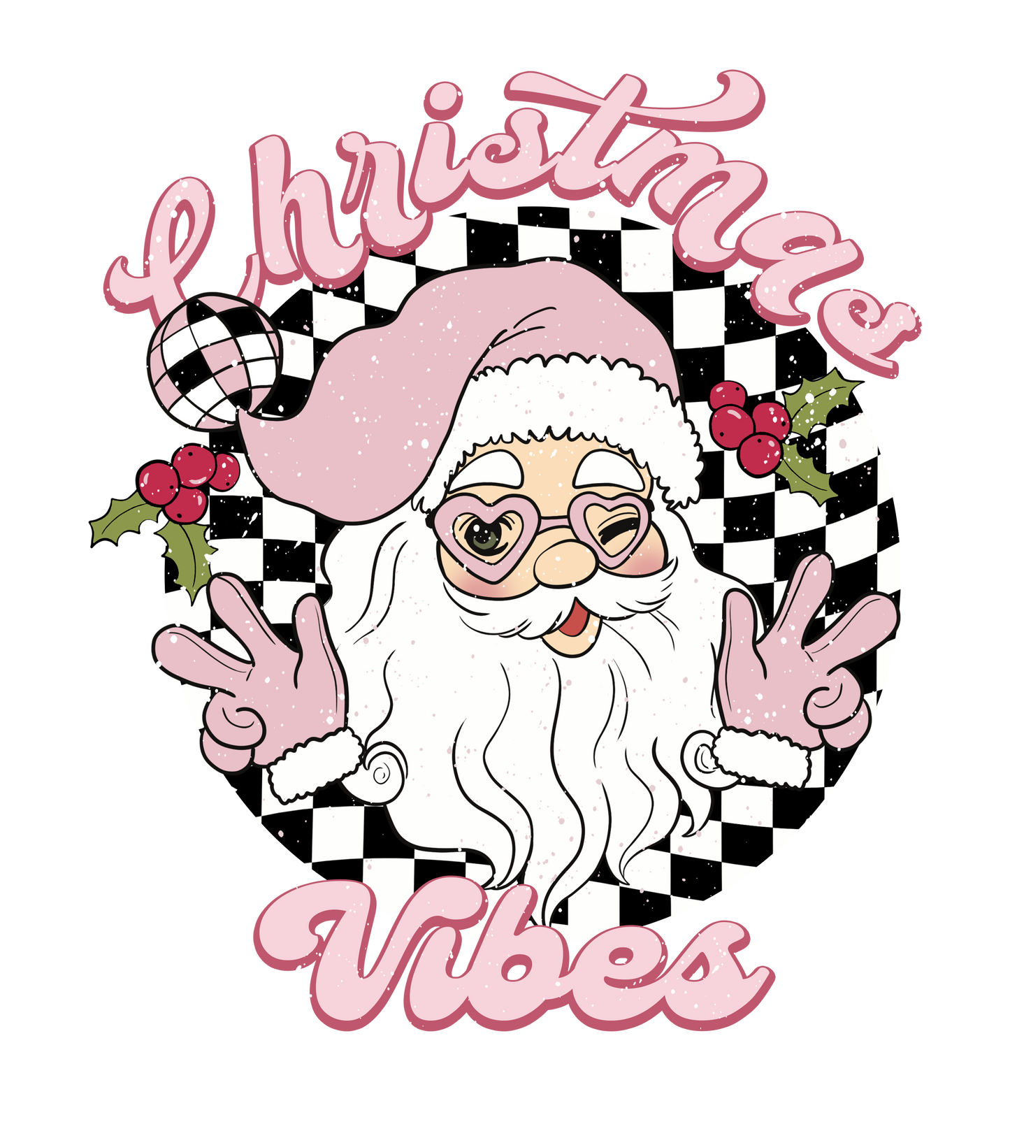 Papá Noel, transferencia de calor, prensa y pelado 