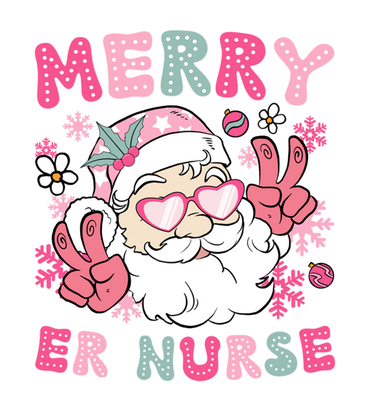 Christmas, ER nurse, heat transfer, press and peel