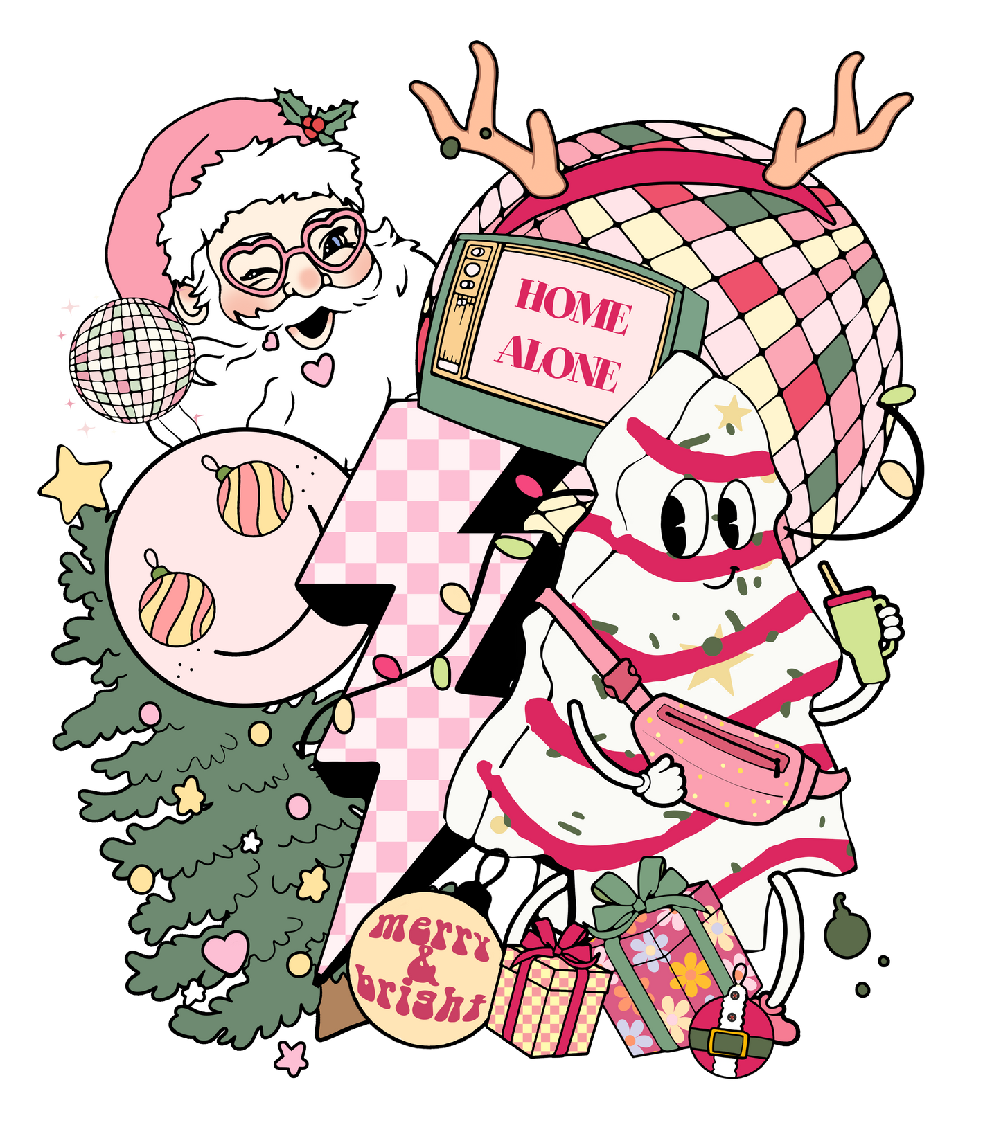 Christmas, heat transfer, press and peel