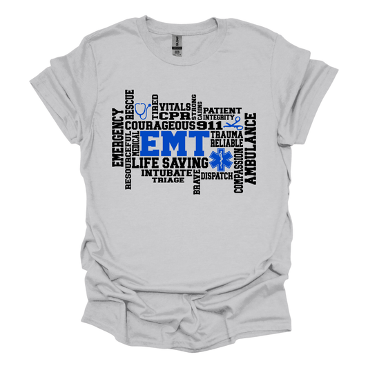 EMT, Adult, Short Sleeve, Printed Tee (Gildan Softstyle)