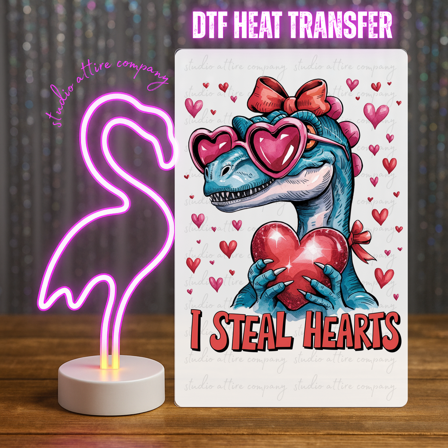 I steal hearts, valentine, Heat transfer, Press and peel, Full color, Instant press, MTO