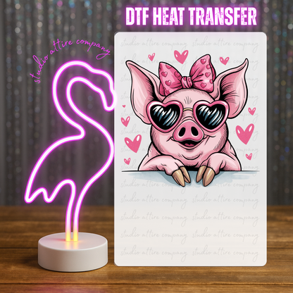 Piggy, Valentine, Heat transfer, Press and peel, Full color, Instant press, MTO