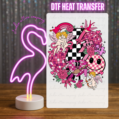 Retro vday, Valentine, Heat transfer, Press and peel, Full color, Instant press, MTO