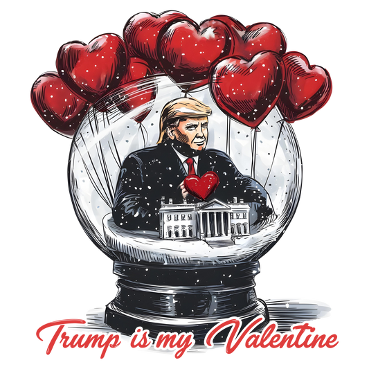 Trump, San Valentín, transferencia de calor, prensa y despega, sin camiseta, hecho a pedido